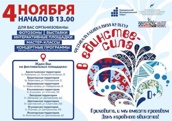 Фестиваль «В единстве — сила»: 8 площадок, один праздник